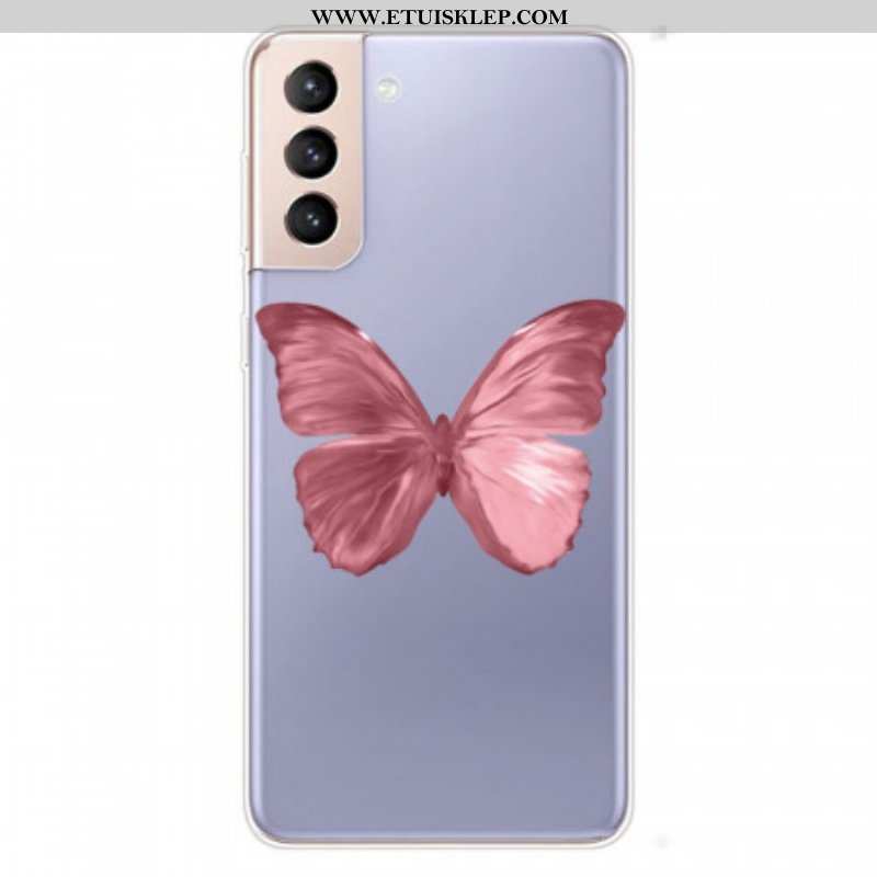 Futerały do Samsung Galaxy S22 5G Różowy Wąż Motylkowy
